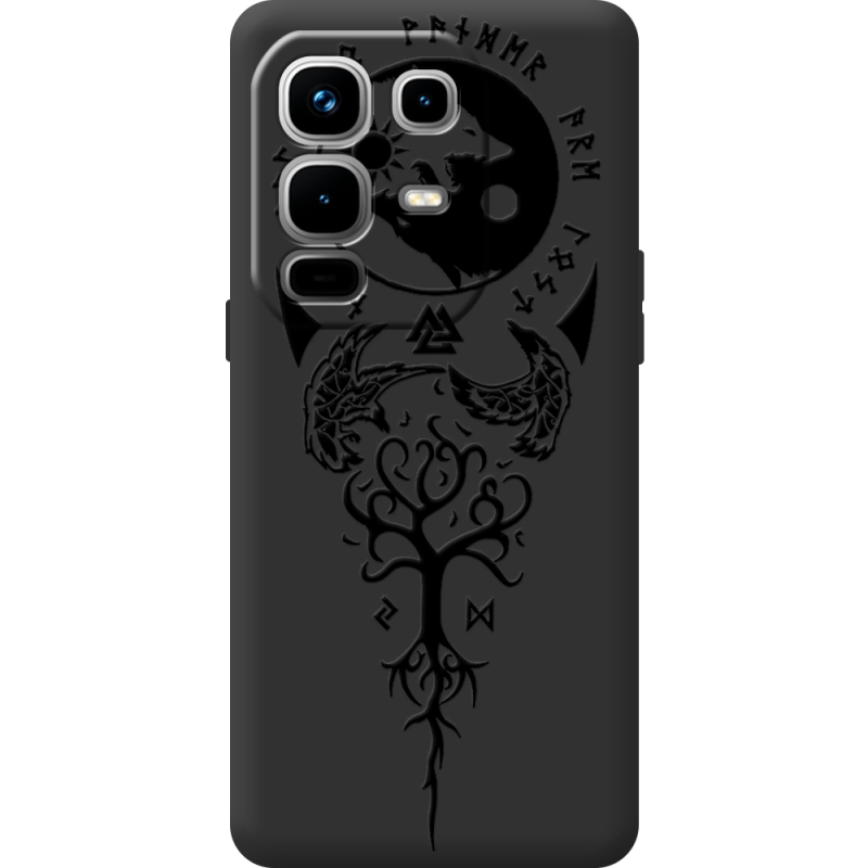 Чорний чохол BoxFace Infinix Note 50 Pro Plus Hugin and Munin