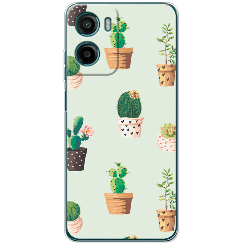Чохол BoxFace Motorola Moto E15 L-green Cacti