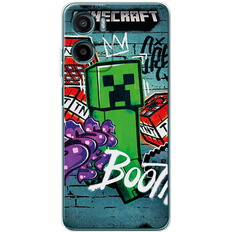 Чохол BoxFace Motorola Moto E15 Minecraft Graffiti