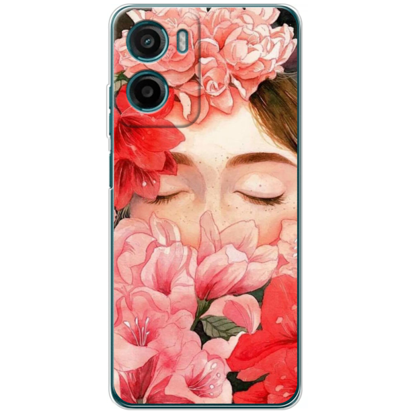 Чохол BoxFace Motorola Moto E15 Girl in Flowers