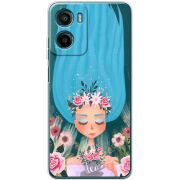 Прозорий чохол BoxFace Motorola Moto E15 Blue Hair