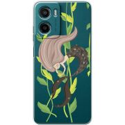 Прозорий чохол BoxFace Motorola Moto E15 Cute Mermaid
