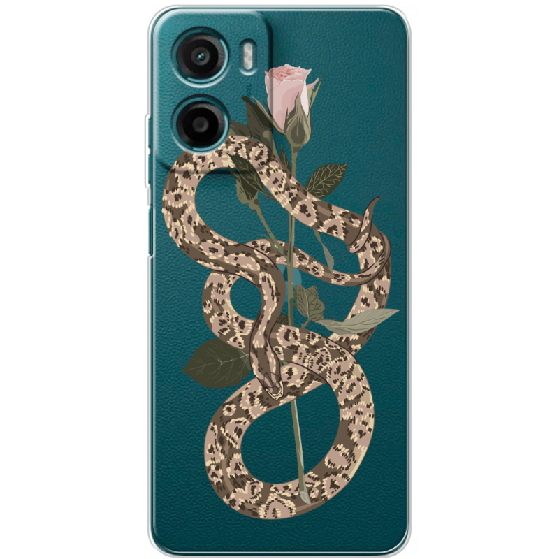 Прозорий чохол BoxFace Motorola Moto E15 Glamor Snake