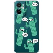 Прозорий чохол BoxFace Motorola Moto E15 с 3D-глазками HIYA