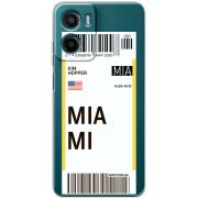 Прозорий чохол BoxFace Motorola Moto E15 Ticket Miami