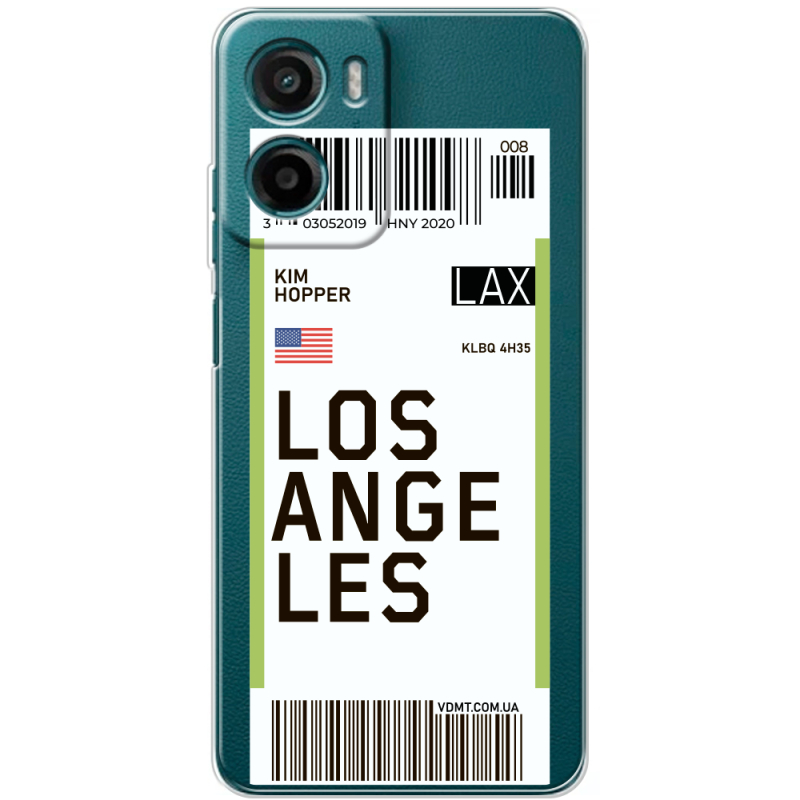 Прозорий чохол BoxFace Motorola Moto E15 Ticket Los Angeles