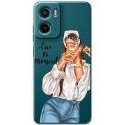 Прозорий чохол BoxFace Motorola Moto E15 Live The Moment