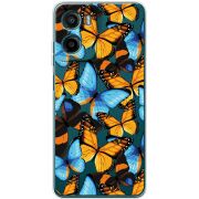 Прозорий чохол BoxFace Motorola Moto E15 Butterfly Morpho