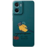 Прозорий чохол BoxFace Motorola Moto E15 Синиця і калина