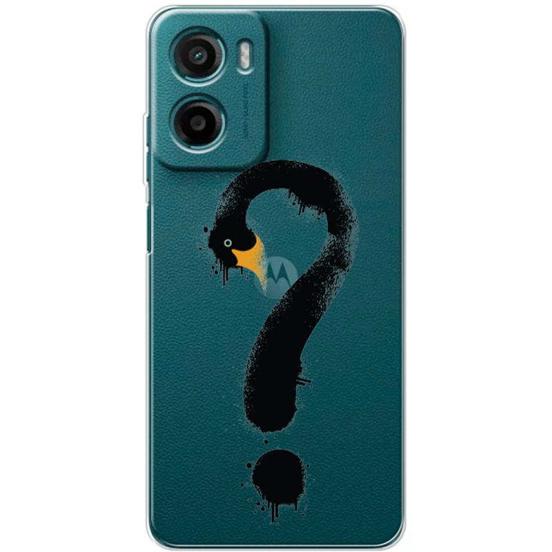 Прозорий чохол BoxFace Motorola Moto E15 Swan question