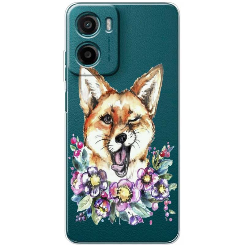 Прозорий чохол BoxFace Motorola Moto E15 Winking Fox