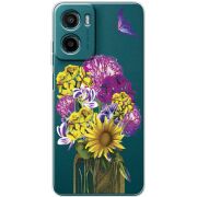 Прозорий чохол BoxFace Motorola Moto E15 My Bouquet