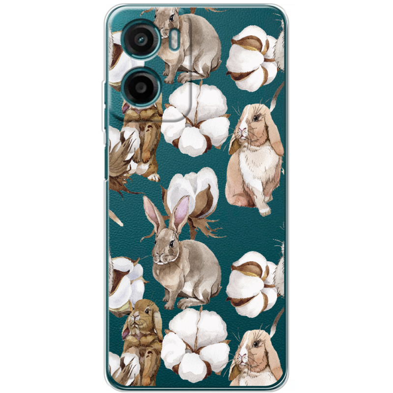 Прозорий чохол BoxFace Motorola Moto E15 Cotton and Rabbits