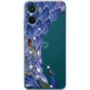 Чохол зі стразами Motorola Moto E15 Peafowl