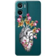 Чохол зі стразами Motorola Moto E15 Heart