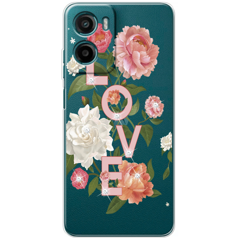 Чохол зі стразами Motorola Moto E15 Love