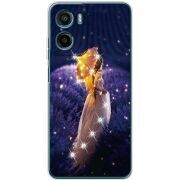 Чохол зі стразами Motorola Moto E15 Girl with Umbrella