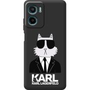 Чорний чохол BoxFace Motorola Moto E15 Cat in Black