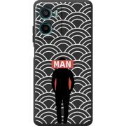 Чорний чохол BoxFace Motorola Moto E15 Man Pattern
