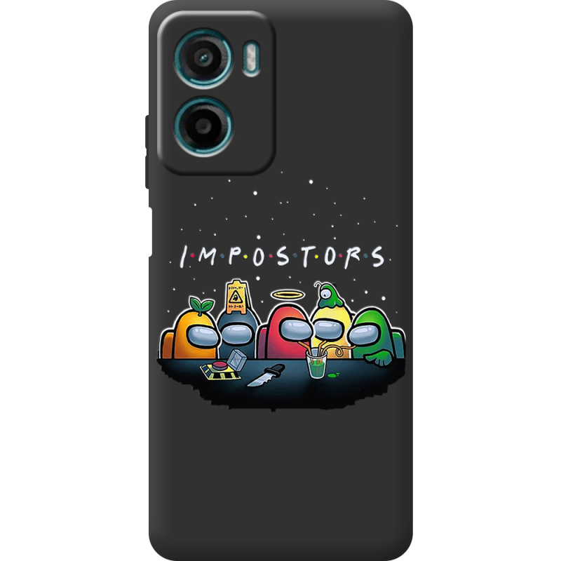 Чорний чохол BoxFace Motorola Moto E15 Among Us Impostors