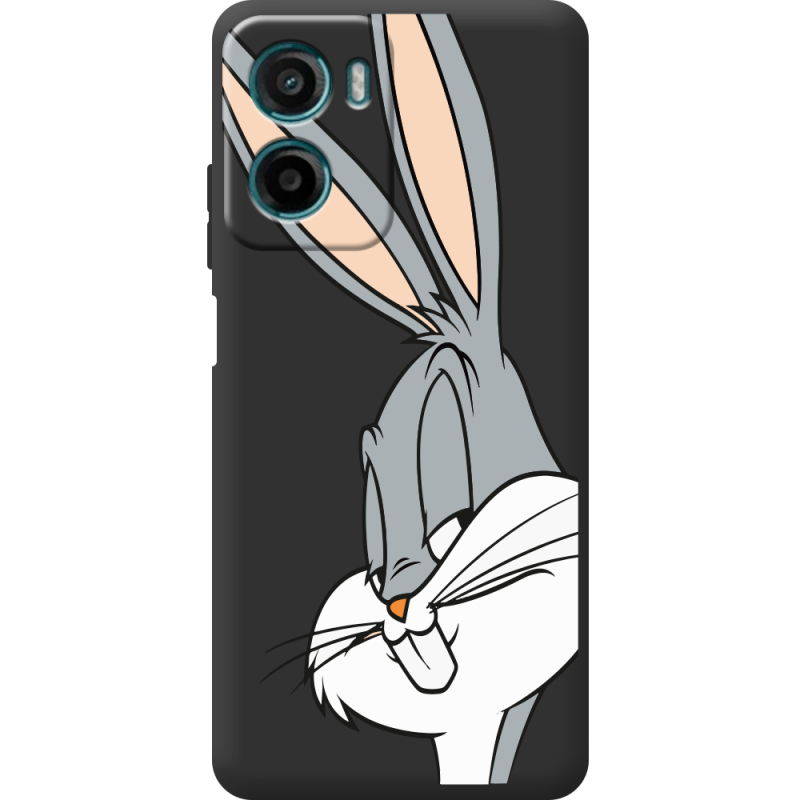 Чорний чохол BoxFace Motorola Moto E15 Lucky Rabbit