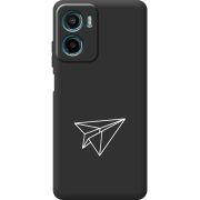 Чорний чохол BoxFace Motorola Moto E15 Paper Plane