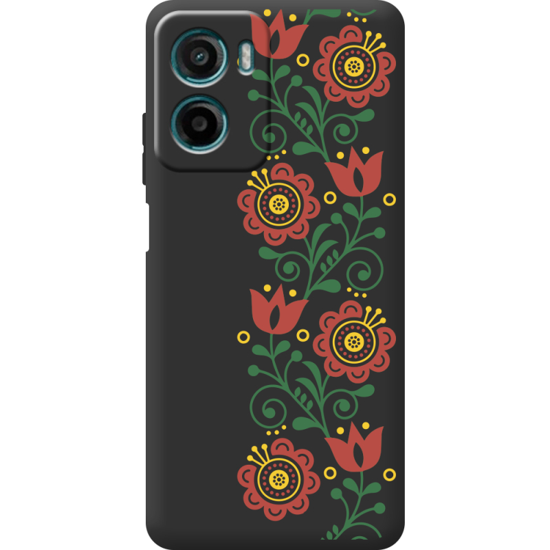 Чорний чохол BoxFace Motorola Moto E15 Ethno