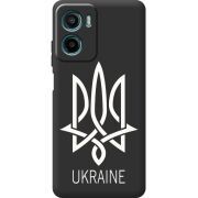Чорний чохол BoxFace Motorola Moto E15 Тризуб монограмма ukraine