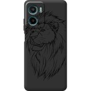 Чорний чохол BoxFace Motorola Moto E15 Lion