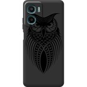 Чорний чохол BoxFace Motorola Moto E15 Owl