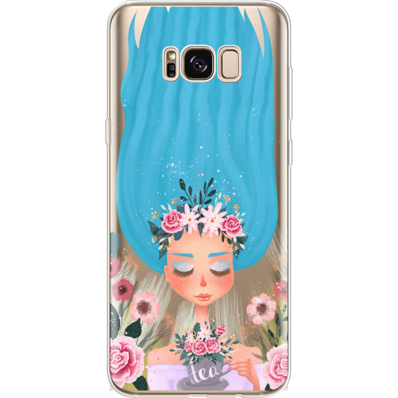 Прозрачный чехол Uprint Samsung G955 Galaxy S8 Plus Blue Hair
