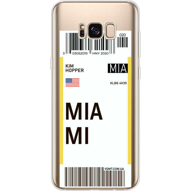 Прозрачный чехол Uprint Samsung G955 Galaxy S8 Plus Ticket Miami