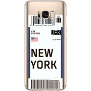 Прозрачный чехол Uprint Samsung G955 Galaxy S8 Plus Ticket New York