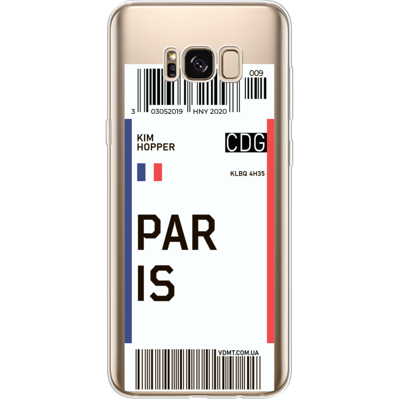 Прозрачный чехол Uprint Samsung G955 Galaxy S8 Plus Ticket Paris