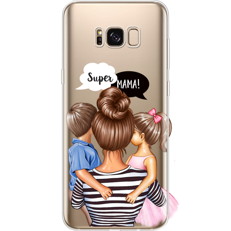 Прозрачный чехол Uprint Samsung G955 Galaxy S8 Plus Super Mama
