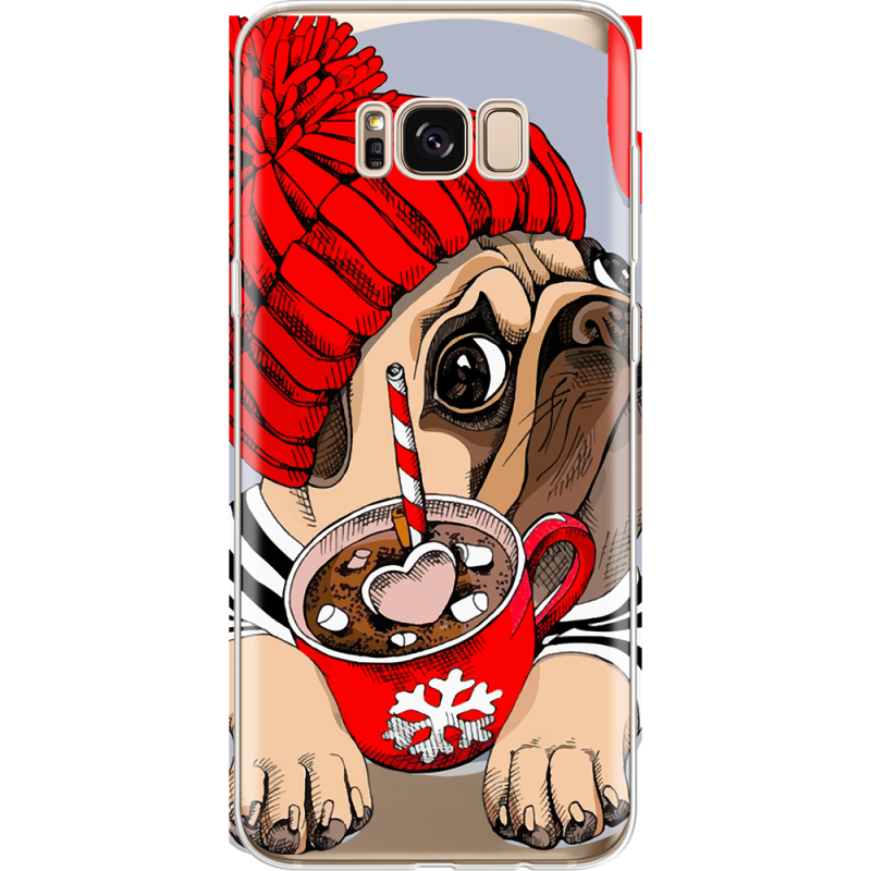 Прозрачный чехол Uprint Samsung G955 Galaxy S8 Plus Winter Puggy