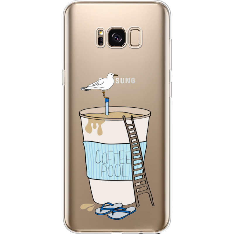 Прозрачный чехол Uprint Samsung G955 Galaxy S8 Plus Segull in Cofee Pool