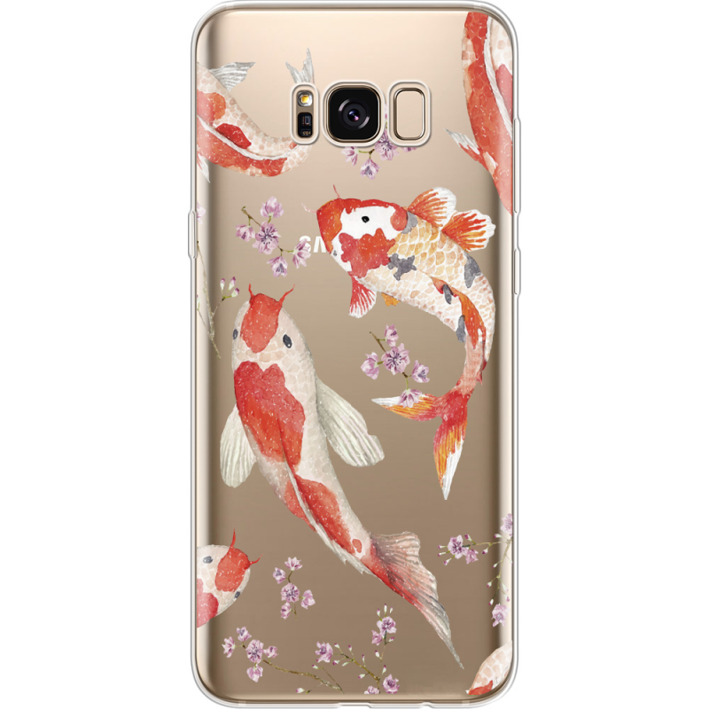 Прозрачный чехол Uprint Samsung G955 Galaxy S8 Plus Japanese Koi Fish