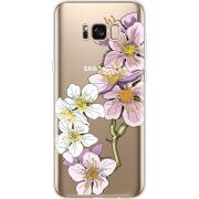 Прозрачный чехол Uprint Samsung G955 Galaxy S8 Plus Cherry Blossom