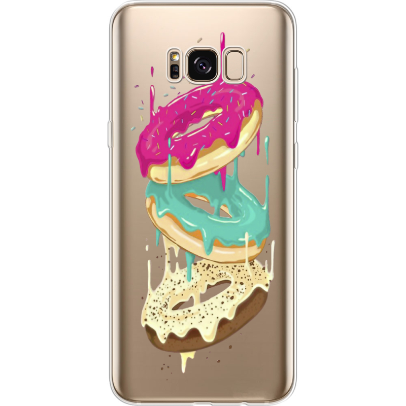 Прозрачный чехол Uprint Samsung G955 Galaxy S8 Plus Donuts