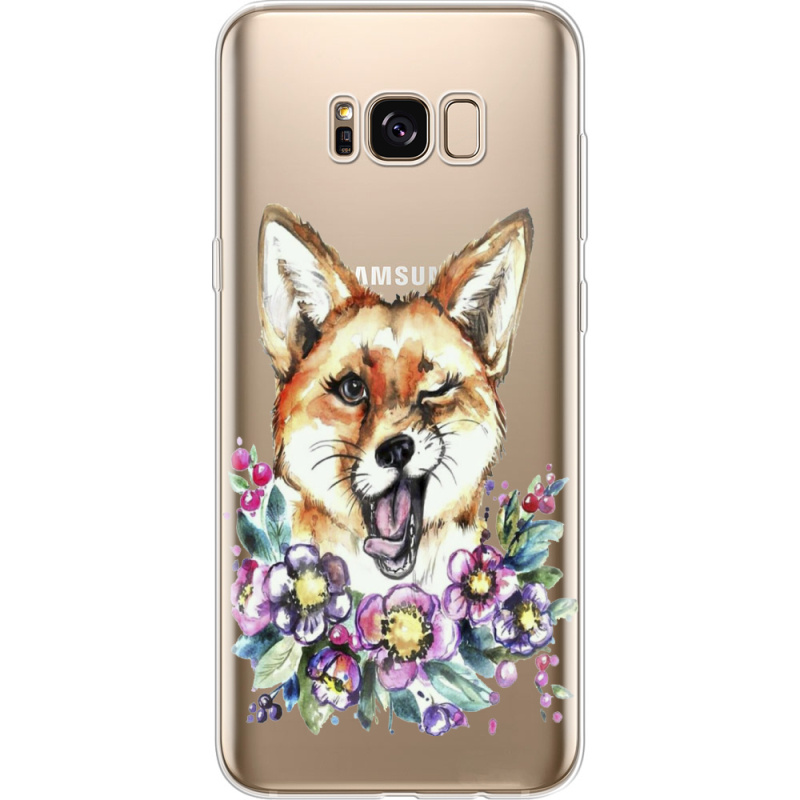 Прозрачный чехол Uprint Samsung G955 Galaxy S8 Plus Winking Fox