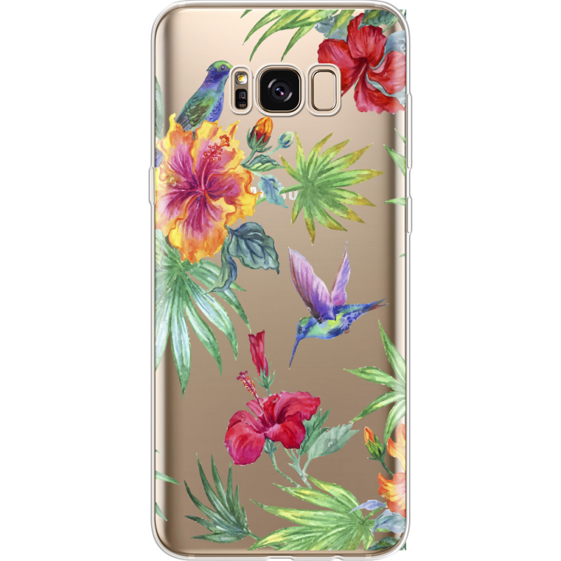 Прозрачный чехол Uprint Samsung G955 Galaxy S8 Plus Tropical