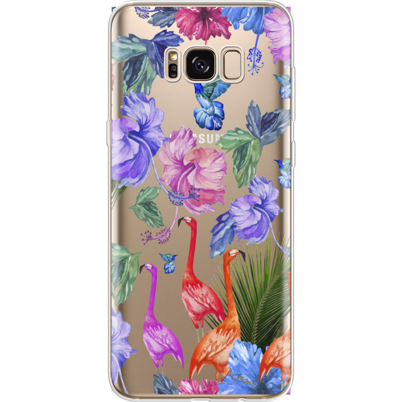 Прозрачный чехол Uprint Samsung G955 Galaxy S8 Plus Flamingo