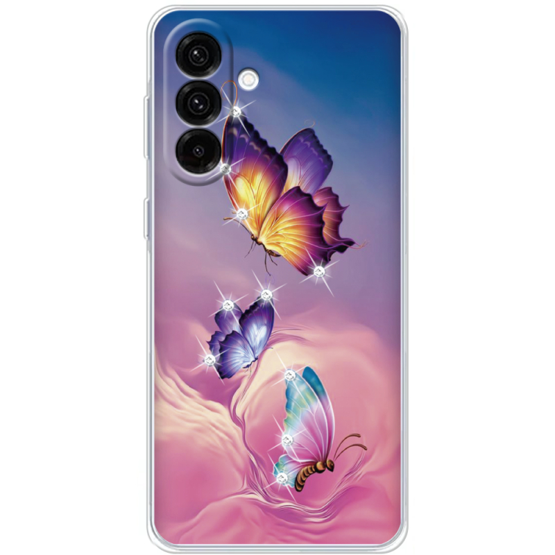 Чохол зі стразами Samsung Galaxy A17 (A175) Butterflies