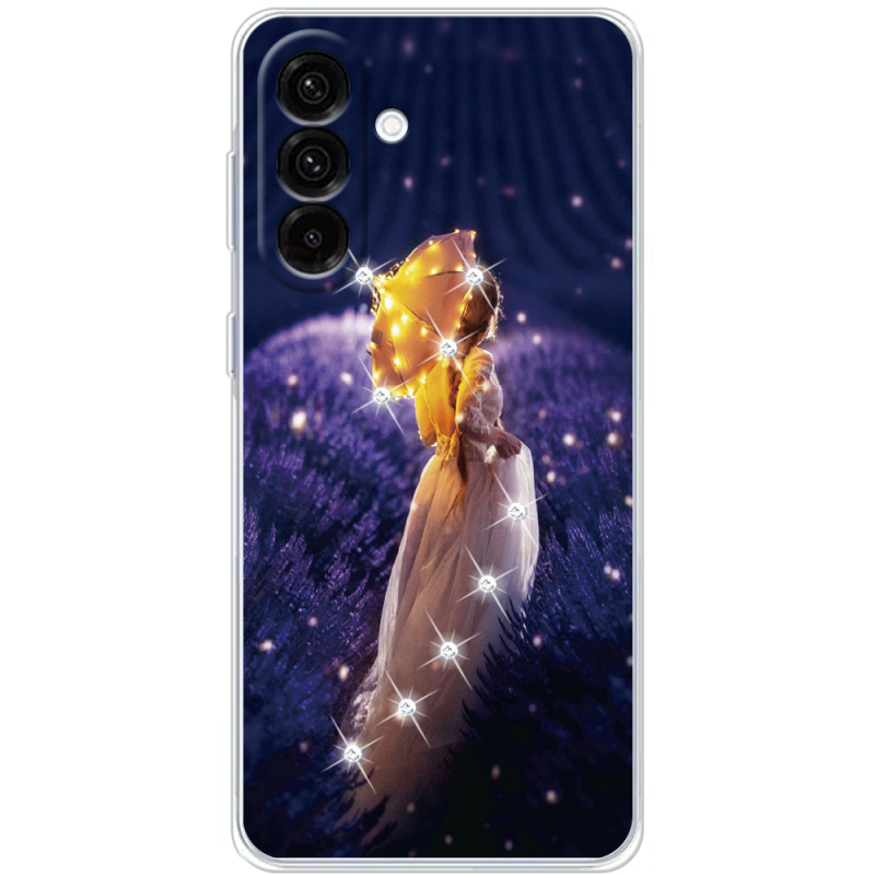 Чохол зі стразами Samsung Galaxy A17 (A175) Girl with Umbrella
