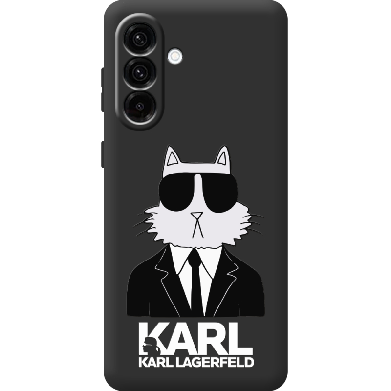 Чорний чохол BoxFace Samsung Galaxy A17 (A175) Cat in Black