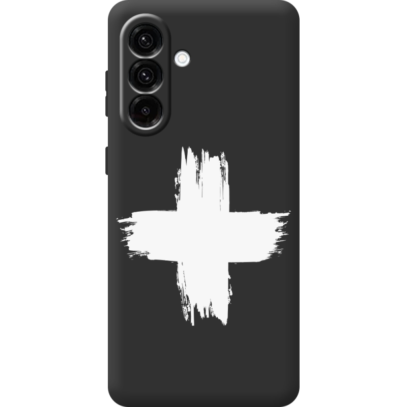 Чорний чохол BoxFace Samsung Galaxy A17 (A175) Білий хрест ЗСУ