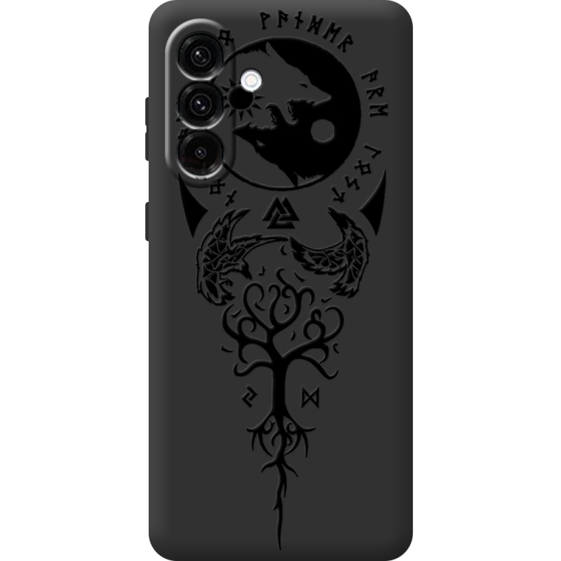 Чорний чохол BoxFace Samsung Galaxy A17 (A175) Hugin and Munin