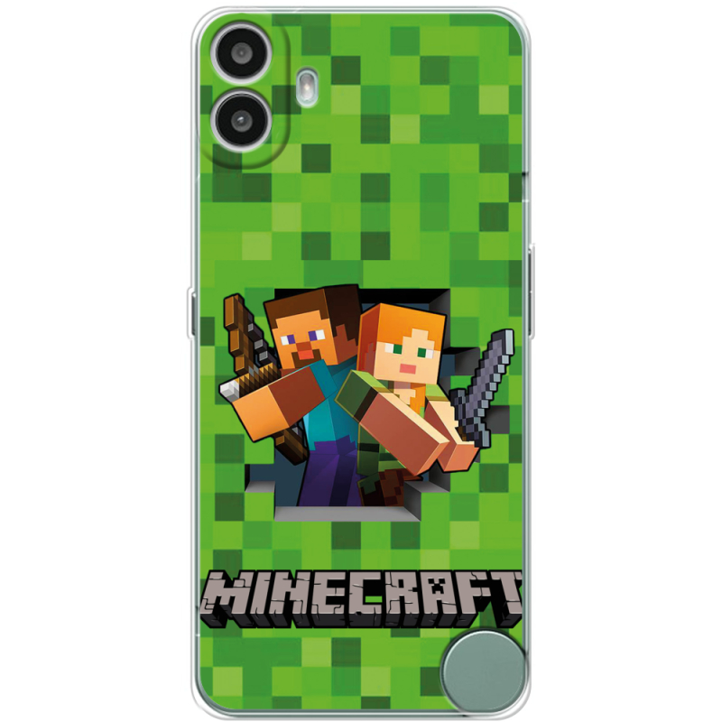 Чохол BoxFace Nothing CMF Phone 1 Майнкрафт Стів і Алекс