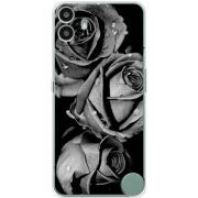 Чохол BoxFace Nothing CMF Phone 1 Black and White Roses